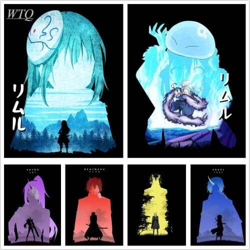 Slime Anime Poster Rimuru Tempest Canvas Painting Wall Poster Wall Decor Posters Wall Art Picture Retro Poster Home Decor