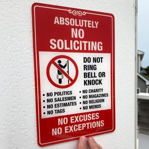 SmartSign-señal acrílica para el hogar, No es apta, No es apta para usar con el timbre, ni es apta para golpear, de 6x9 pulgadas