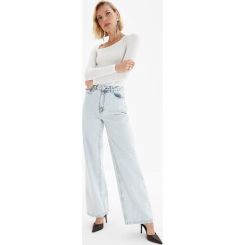 Широкие джинсы TRENDYOLMİLLA China At AliExpress