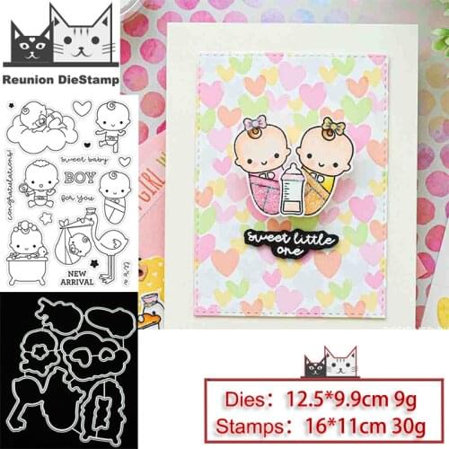 Reunion boy baby 2020 Metal Cutting Dies and Stamps Stencil for DIY Scrapbooking Photo Album Embossing Decorative Craft Die
