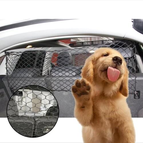 New Dog Protection Net Car Isolation Fence Pet Barriers Across The Network Pet Trunk Safety Net Car Travel Isolation Clever