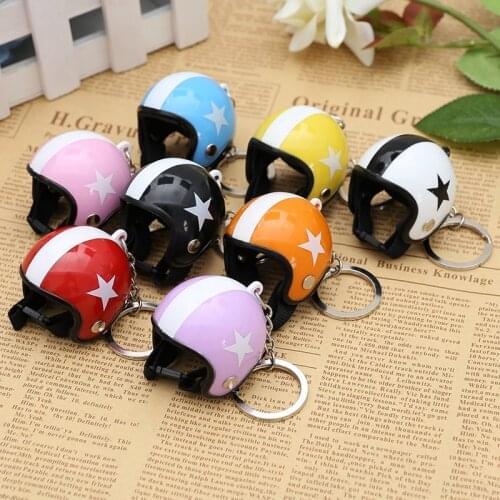 1 Pcs Motorcycle Creative Safety Helmet Keychain Car Auto Decoration Pendant Classic Key Ring Trim Кольцо для ключей для шлема