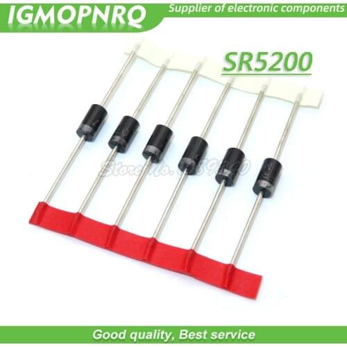 10PCS SB5200 Schottky Barrier Rectifier Diode 5A 200V DO-201AD/DO-27 New Original Free Shipping