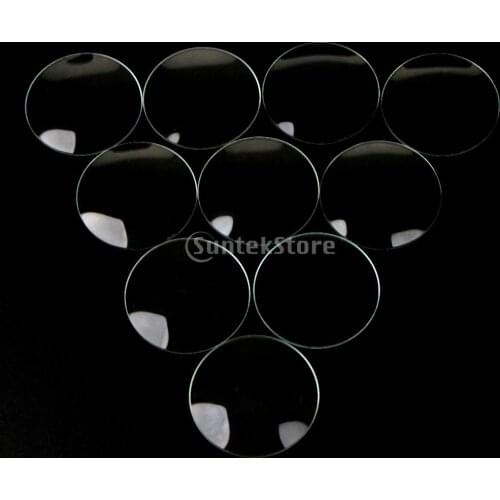 20pcs Bulk Clear Watch Glass Mineral Crystal Replace Repair 16.5-24.5mm Dia