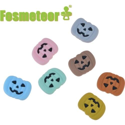 Fosmeteor 5pcs Silicone Pumpkin Toys BPA-Free Baby Teether Pumpkin Beads Silicone Teether Toy Suitable For Children’s Gifts
