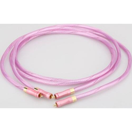 A33 Pair Audiocrast 12cores Silver Plated Analogue Interconnect RCA Hi-Fi Stereo Cable Audio Grade RCA TO RCA Audio Cable