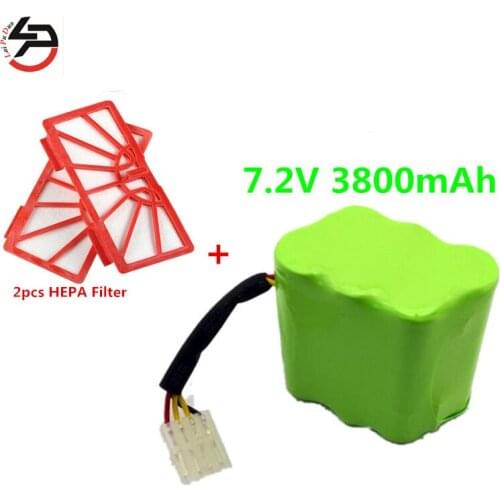 LPD 2pcs 3800mAh vacuum Cleaner Battery for Neato XV-11 XV-12 XV-14 XV-15 XV-21Cleaner High quality Battery + 2pcs HEPA Filter