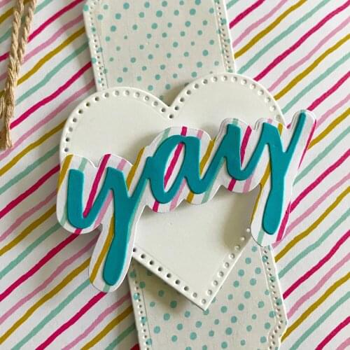 AlinaCraft METAL CUTTING DIES word yay outline shadow letter Scrapbooking paper craft card album emboss knife blade punch cutter