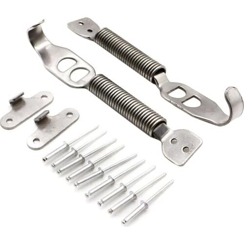 Aluminum Alloy Car Racing Mount Bonnet Hook Pin Lock Kit Latch Spring Fastener