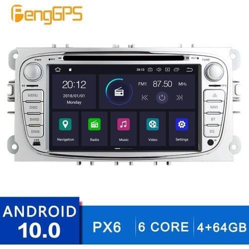 Android 10.0 Multimedia Stereo For Ford Focus/S-MAX/Mondeo/C-MAX/Galaxy GPS Navigation CD DVD Player Mirror Link PX6 Headunit
