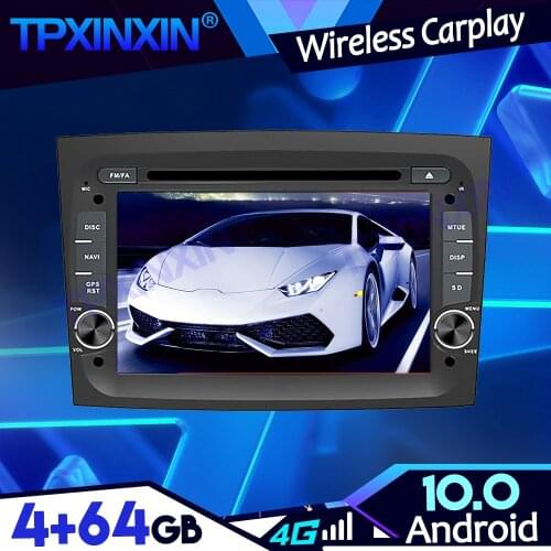 For Fiat Doblo 2016-2018 Car Android 10.0 4-64G PX6 IPS Carplay DSP Tape Recoder Multimedia Player Head Unit Navi GPS Auto Radio