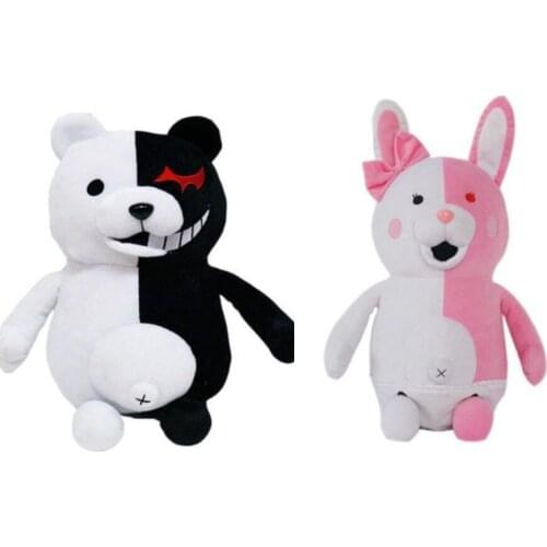 Anime danganronpa black and White Bear Doll Pink Plush toys Christmas gifts for children
