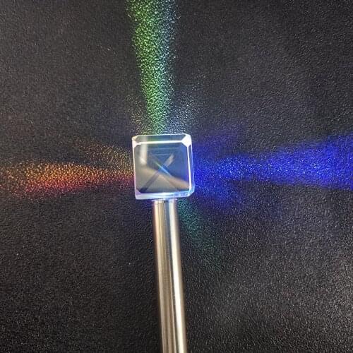 Color Cube Prism Optical Glass 27*27*23mm Refraction Multicolor Experiment Teaching Childrens Toy Gift