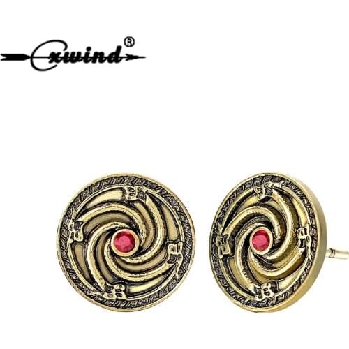Cxwind Vintage Amulet Dragon Earrings for women Men Viking Retro Geometric Round Statement Earing Jewelry boucle d'oreille femme