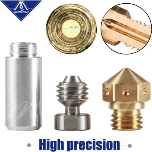 3D printer parts 1 set high quality Micro Swiss MK10 Nozzle for Swiss Hotend Kit mk10 brass M7 nozzle for Flashforge/CTC/Wanhao