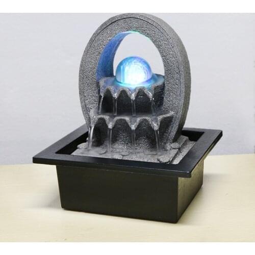 Zen Meditation Spring Water Sound Desktop Water Fountain Fortune FengShui Home Office Decorations Living Room Water View