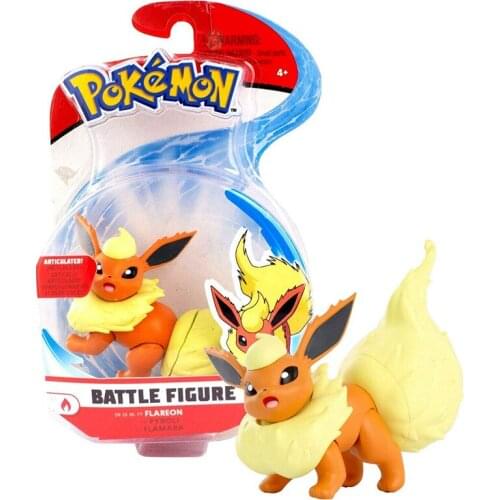 Original Pokemon Battle Figure Flareon 3 Inch Series Single Pack PVC Kids Gift Collection Desktop Dector