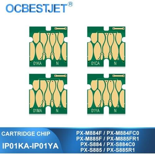 IP01KA IP01CA IP01MA IP01YA Ink Cartridge Chip For Epson PX-M884F PX-M885F PX-S884 PX-S885 PX-M884FC0 PX-S884C0 PX-S885R1 Chips