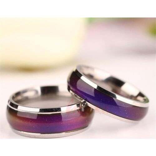 2017 European Vintage Creative Emotion Mood Ring Color Changing Personality Ring Rings For Men Women Party Gift wholesale