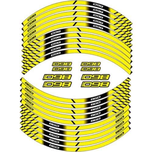 Motorcycle Wheel Film Border Reflective Waterproof Decals Sticker Front Rear Rim Covering LOGO Stickers For DUCATI 1098