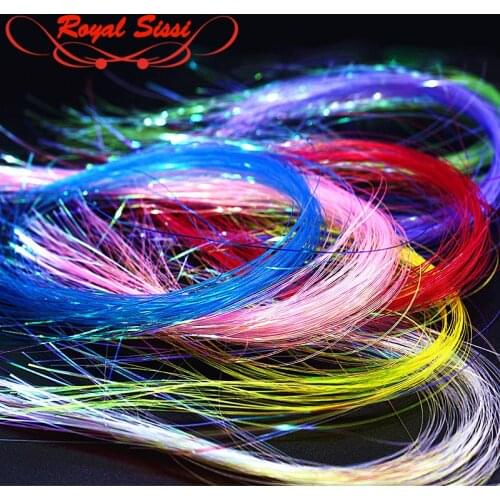 Royal Sissi 4packs set Ice Wing Fiber flat flash Tinsel crystal flashabou Tinsel saltwater streamer flies fly tying materials