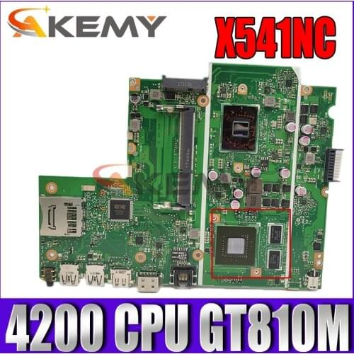 Akemy X541NC Laptop motherboard for ASUS X541NC original mainboard Pentium 4200 CPU GT810M