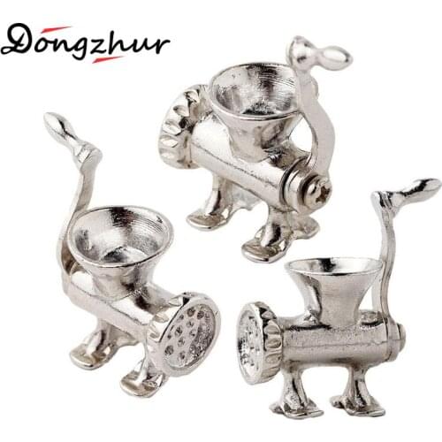Miniature Dollhouse Accessories Mini Meat Grinder Chopper Simulation Kitchen Food Processor Model Toy For Deco 1:12 Dollhouse