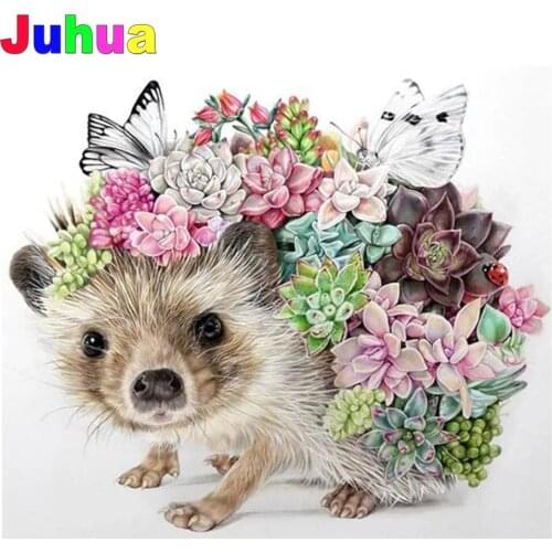 Hedgehog Succulent Plants 5d diy diamond painting mosaic stitch full square/round drill diamond embroidery gift home decor