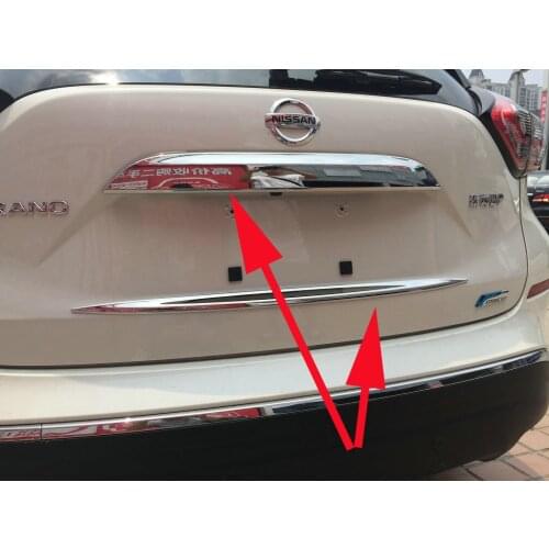 Rear Trunk Trim Lip Cover Strips for 2015-2021 Nissan Murano Molding Decoration Style 2PCS Set Car Accessories