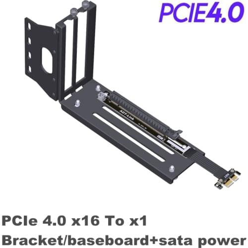 New PCIe 4.0 x16 To x1 Graphics Card Riser Extension Cable Full Speed Vertical Baseboard/Kit Gen4 PCI-E4.0 Ribbon Riser Card A/N
