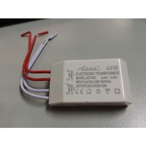 New 12V 40W Halogen LED Lamp Electronic Transformer Power Supply Driver Adapter