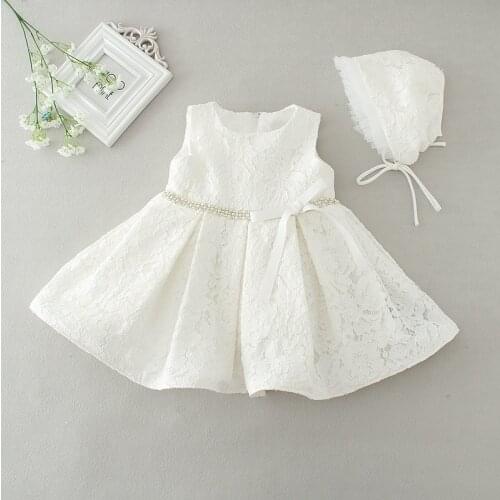 Wholesale Baby Girl Dress Infant Formal Frocks for Birthday Wedding Christening Baptism Gown Lace Princess Vestidos W11