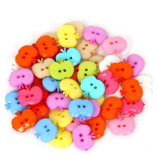 50Pcs/lot Resin Buttons 16*14mm Sewing Tools Decorative Button Scrapbooking Garment DIY Apparel Accessories
