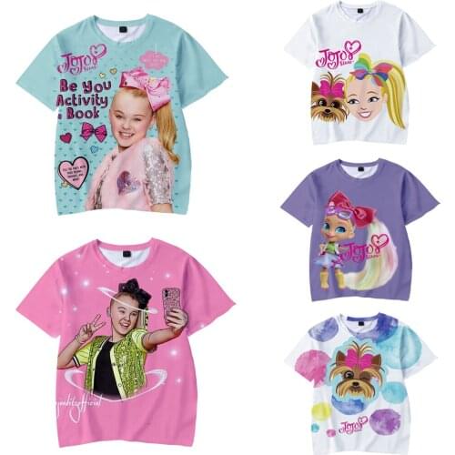 Popular 3D JOJO SIWA T-shirts Women Men Tops Fashion Kids Summer t shirt Casual Girls Shirts Cool Short Sleeve Childrens Tees