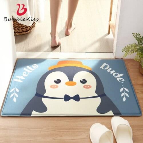 Bubble Kiss Cartoon Cute Animal Art Entrance Mat Home Dcor Non-Slip Bathroom Bedroom Decor Area Rug Waterproof Bedside Carpet