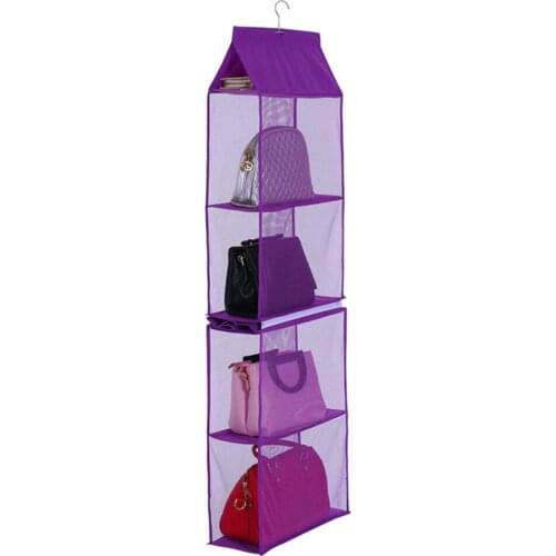 Wardrobe Removable Hanging Household Non Woven Fabric Handbag Organizer Large Capacity Storage Bag Closet Multifunction FPing