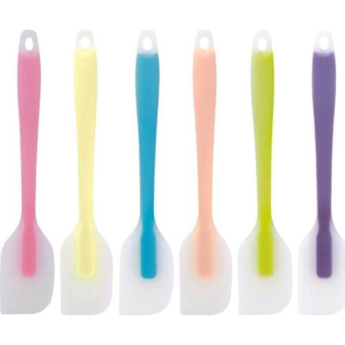 Silicone Cream Baking Scraper Non Stick Butter Spatula Nylon Chocolate Spreader Smoother Heat Resistant Kitchen Pastry Tool