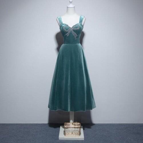 Spaghetti Strap Party Dress Formal Evening Dresses Sweet Sweetheart A-line Prom Dress Beaded Bow Plus Size Rode De Soiree