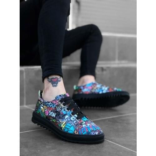 BA0111 Color Wheel Casual Black Sole Sneakers Men 'S Sports Shoes