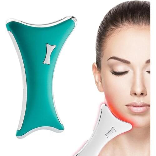 LED Light Face Neck Massage Guasha Scraping Board Face Wrinkle Removal Device Face Lifting Body Slimming Massager Scraping Tool