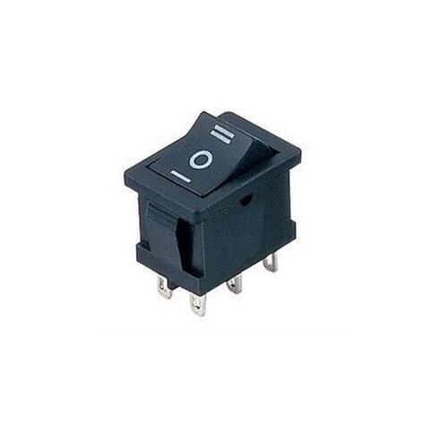 10PCS/LOT Kcd1-203 Ship type switch cock plate power supply black six pin three gear 6 pin three gear 21*15 ship type switch