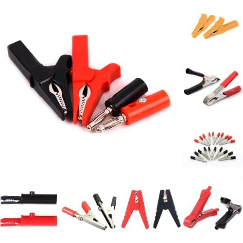 2/10pcs 30/50A Electrical Crocodile Alligator Car Battery Micro Insulated Clips Clamps Connector 55/90mm For Electric Project