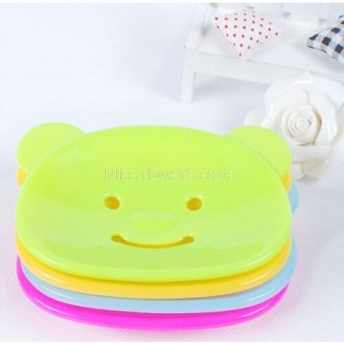 2 Pcs Bathroom Accessorie Shower Soap Box Dish Storage Plate Tray Drain Holder Case