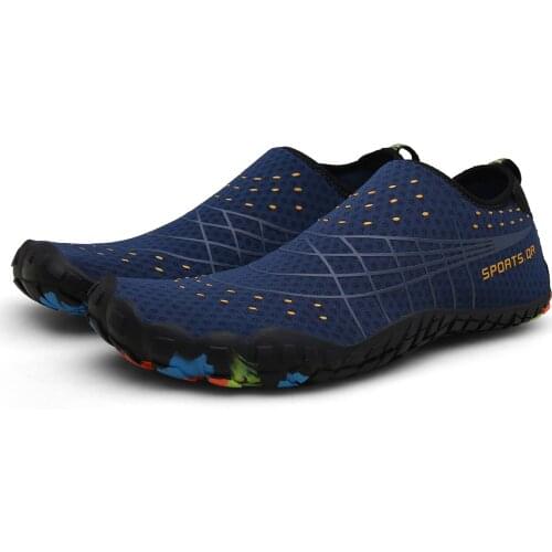 Men Geometry Diamond Pattern Aqua Shoes Women Breathable Quick-drying Slip on Swimming Upstream Beach Water Shoes for Lovers