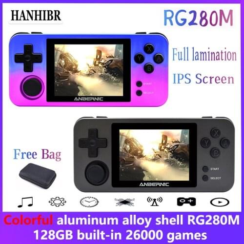 ANBERNIC NEW RG280M Retro MINI Games 2.8 inch IPS Video games Handheld game console 64Bit PS1 emulator consola portatil RG280