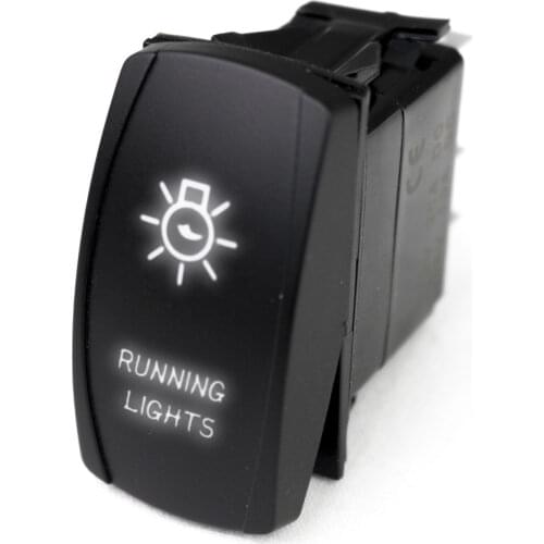 12-24V Car RUNNING LIGHTS 12V 20A Toggle Rocker Switch Blue LED Light 5Pin ON OFF