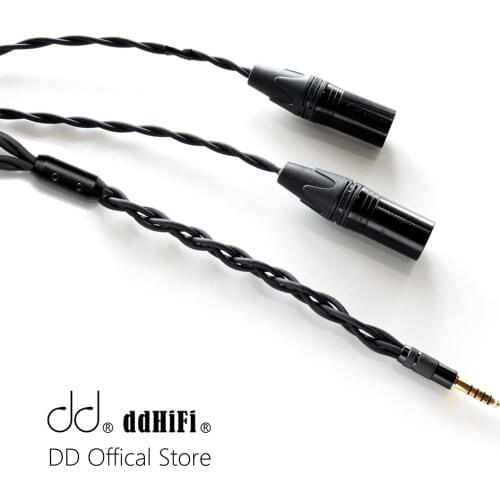 DD ddHiFi DIY-XLR44A Balanced 4.4 to XLR 3pin Analog Cable, Hi-Res Music Player Cable to Speakers