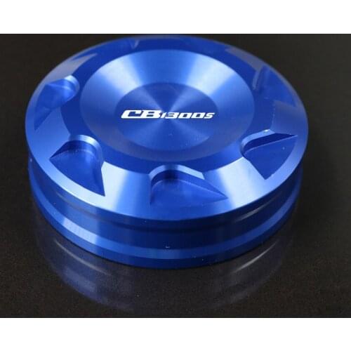 For HONDA CB1300S CB 1300 S CB1300 2004-2016 2015 Motorcycle Accessories Rear Brake Fluid Reservoir Cover Cap CNC With Logo Red