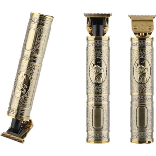 Electric hair trimmer cordless rechargeable hair clipper beard trimmer oil head clipper white engraving hair carving