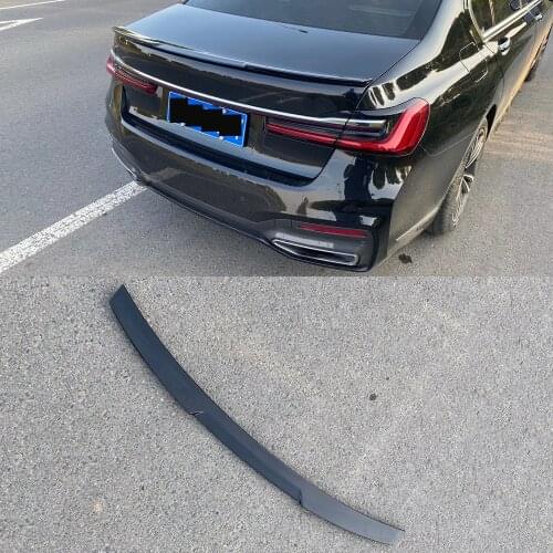 Carbon color & Black Car Rear Trunk Spoiler Wing Lip For BMW G11 G12 7 Series Sedan 4-Door 2016 - 2021 Boot Lip Wing Spoiler